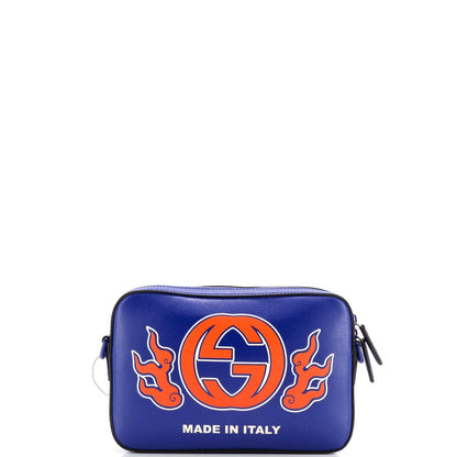 Gucci Ny Dragons Camera Crossbody Bag Printed Leather Small