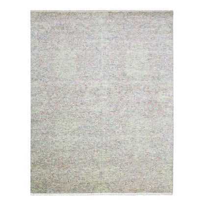 8'X10'2" Gray Modern Salt And Pepper Design Wool Hand Knotted Rug