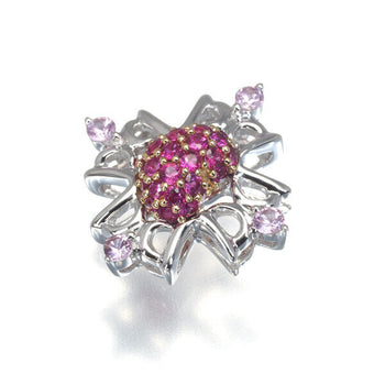 KASAHARA MASUMI Pendant Ruby Pink Sapphire Cross