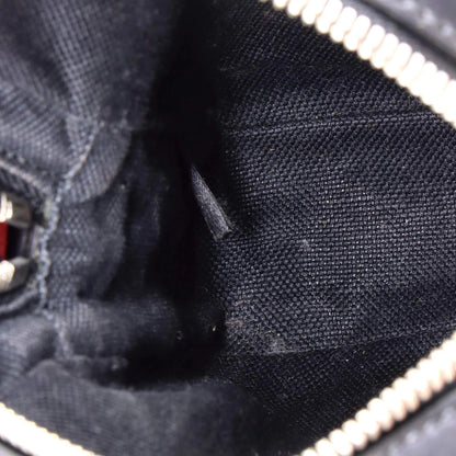 Gucci Web Strap Front Zip Messenger Bag Gg Coated Canvas Mini