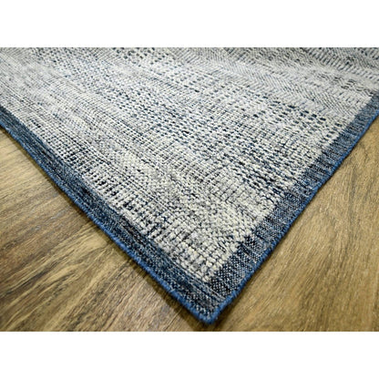 8'2"X10' Blue Hand Knotted Rug Pure Wool Oxidized Grass Design Oriental