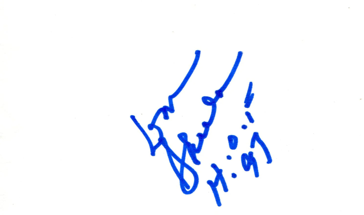 Don Shula "Hof 97" Autographed 3X5 Card