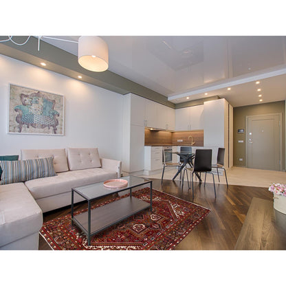 6'9"X9'4" Red Zoroastrian Heris Wool Good Condition Hand Knotted Rug