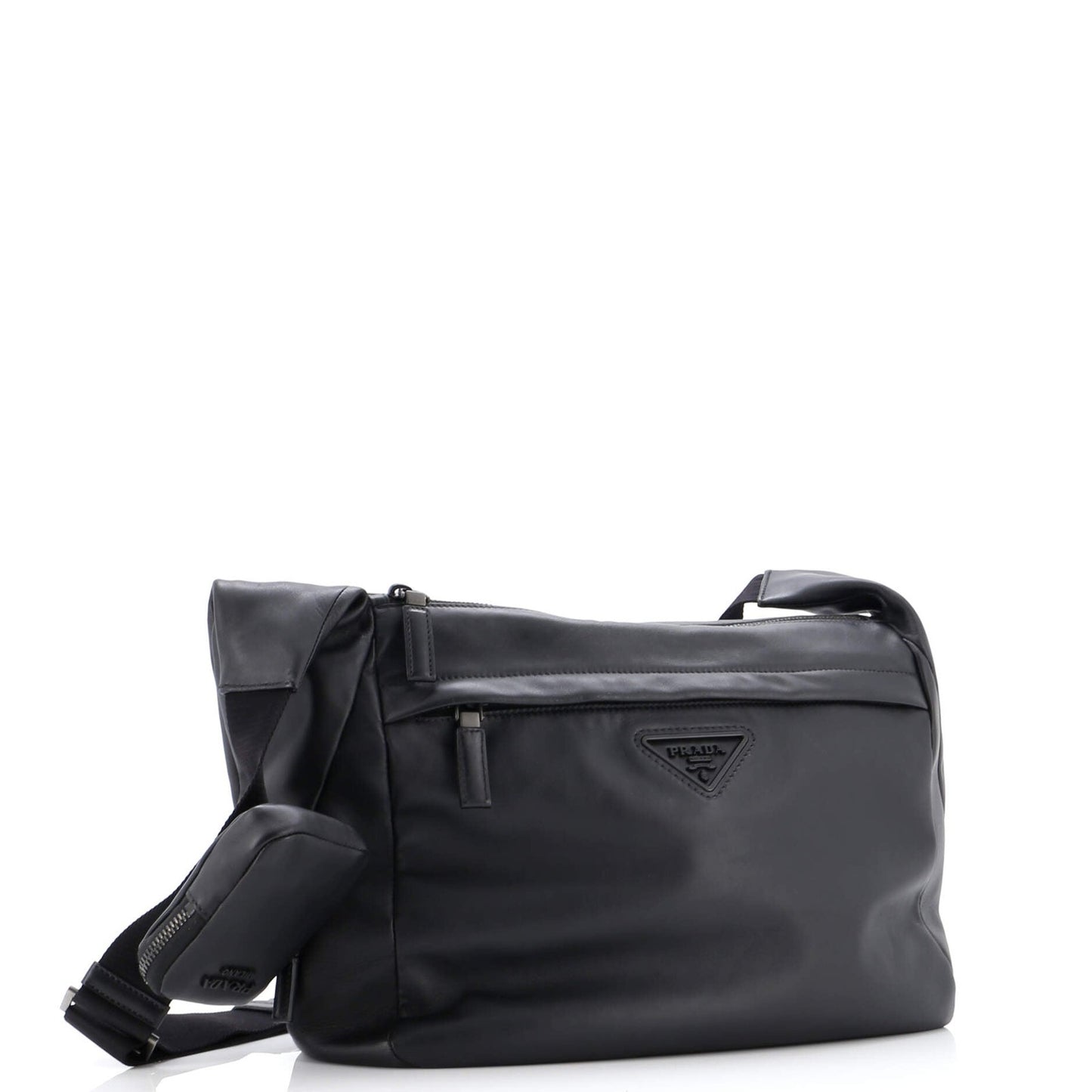 Prada Re-Edition Zip Messenger Bag Leather Large