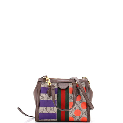 Gucci Ophidia Top Handle Tote Geometric Gg Coated Canvas Small