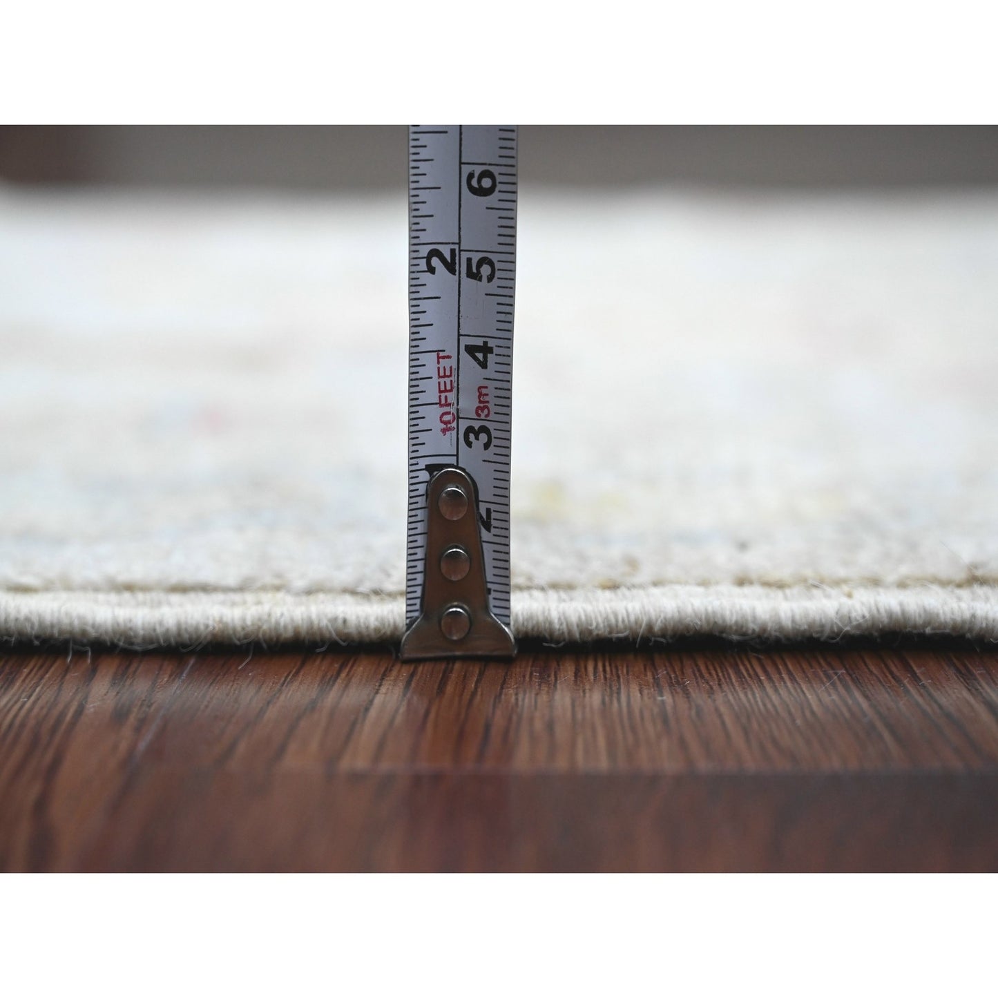 2'X3'1" Spanish Gray Afghan Angora Oushak Hand Knotted Pure Wool Mat Rug