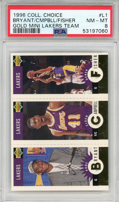 Kobe Bryant, Elden Campbell & Derek Fisher 1996 Upper Deck Collector'S Choice Go