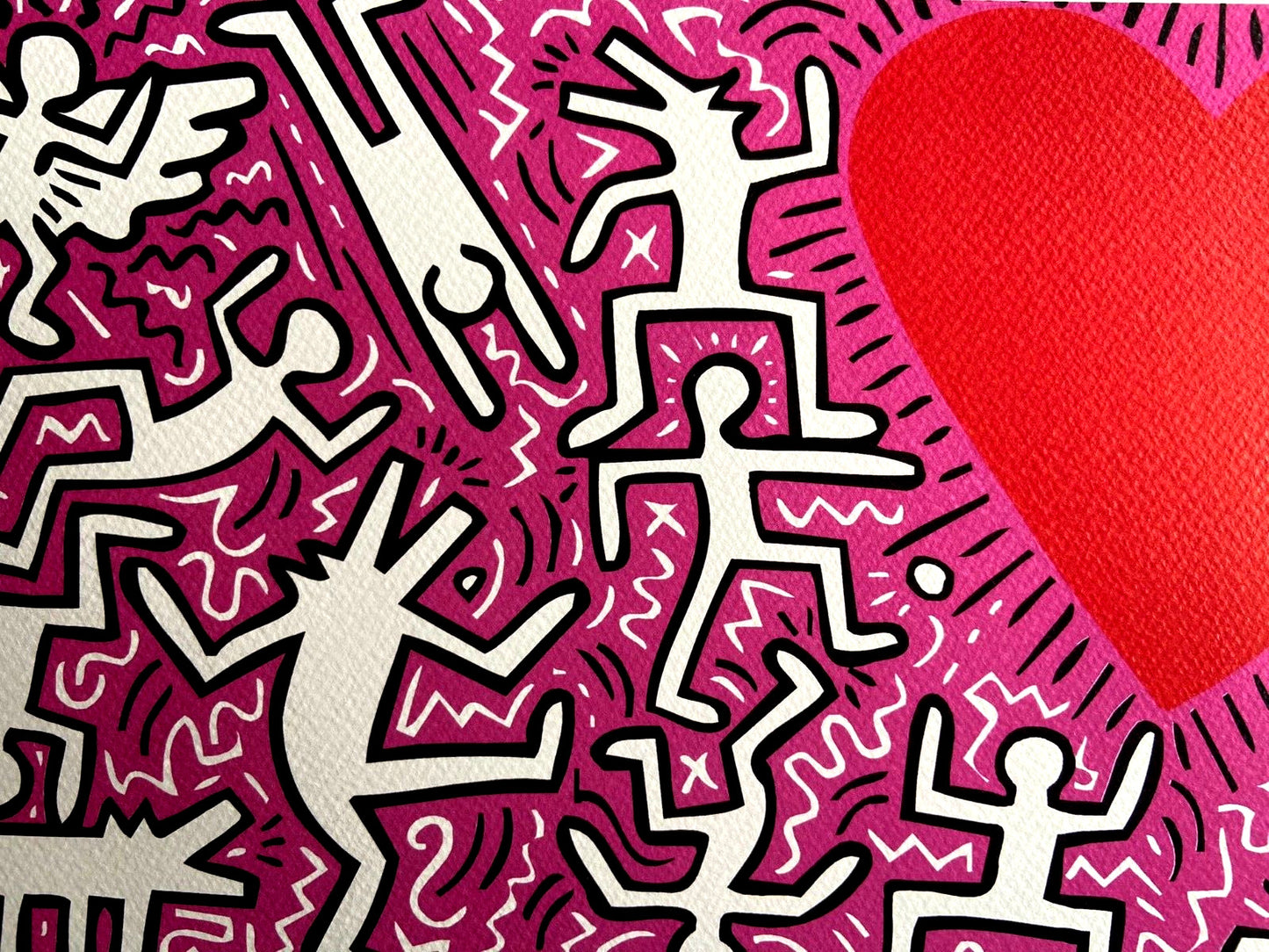 Keith Haring Lithograph From A Painting