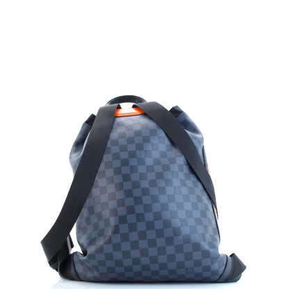 Louis Vuitton Drawstring Backpack Limited Edition Damier Cobalt Race
