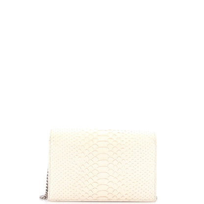 Saint Laurent Classic Monogram Tassel Crossbody Bag Python Embossed Leather