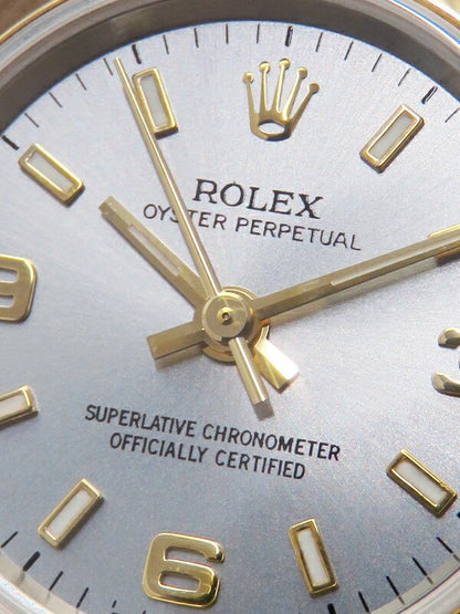 Rolex Oyster Perpetual 76183 Gray Case Size 24Mm Ladies Used Watch #71021