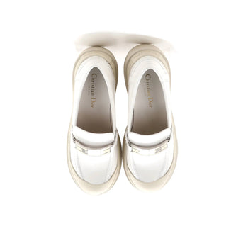 Christian Dior Women'S Code Platform Loafers Leather