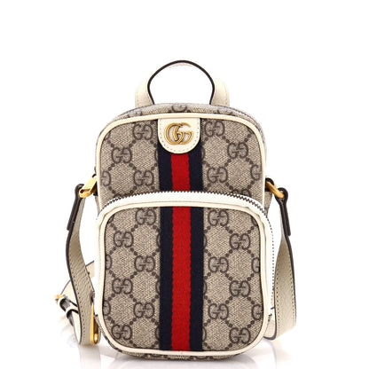Gucci Ophidia Top Handle Crossbody Bag Gg Coated Canvas Mini