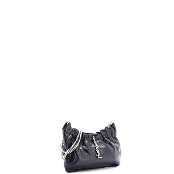 Saint Laurent Pac Pac Ruched Hobo Leather