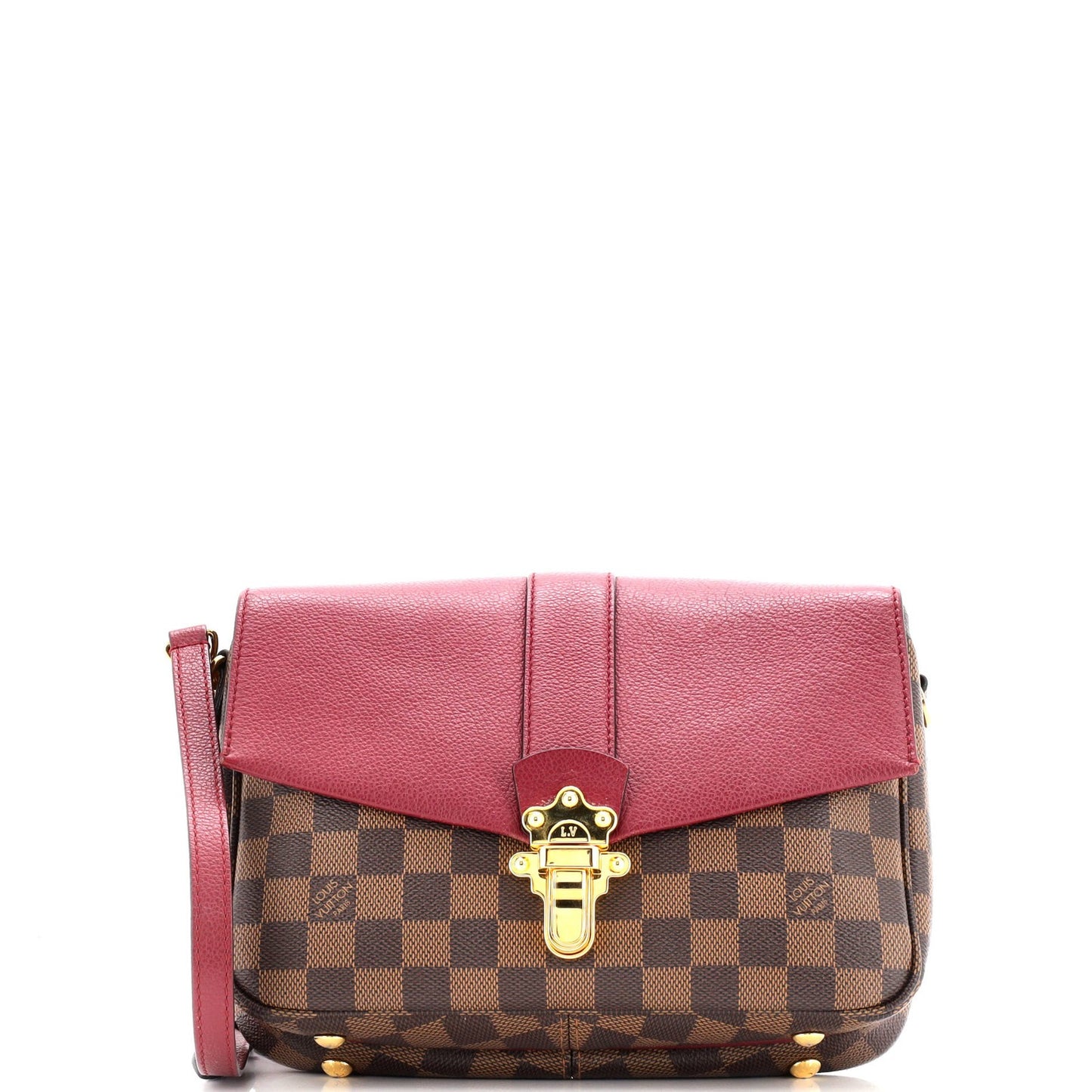 Louis Vuitton Clapton Handbag Damier And Leather Pm