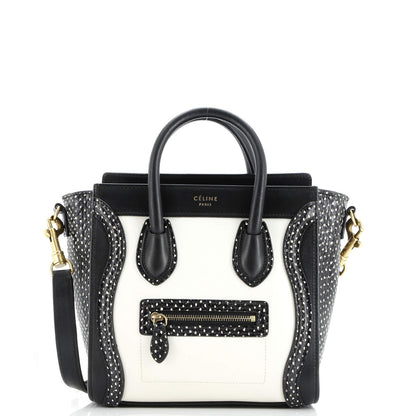 Celine Tricolor Luggage Bag Python And Leather Nano