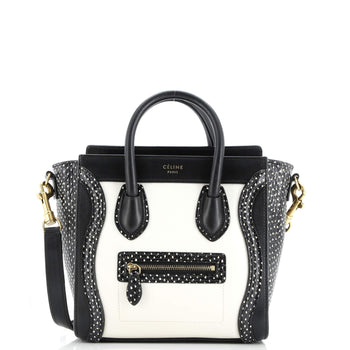 Celine Tricolor Luggage Bag Python And Leather Nano