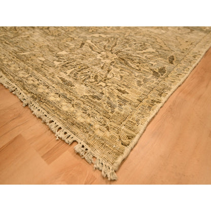 8'9"X11'10" Brown Tone On Tone Suzani Design Hand Knotted 100% Wool Rug