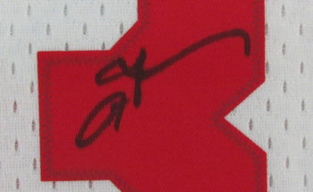 Allen Iverson Hof Autographed White/Red Mitchell