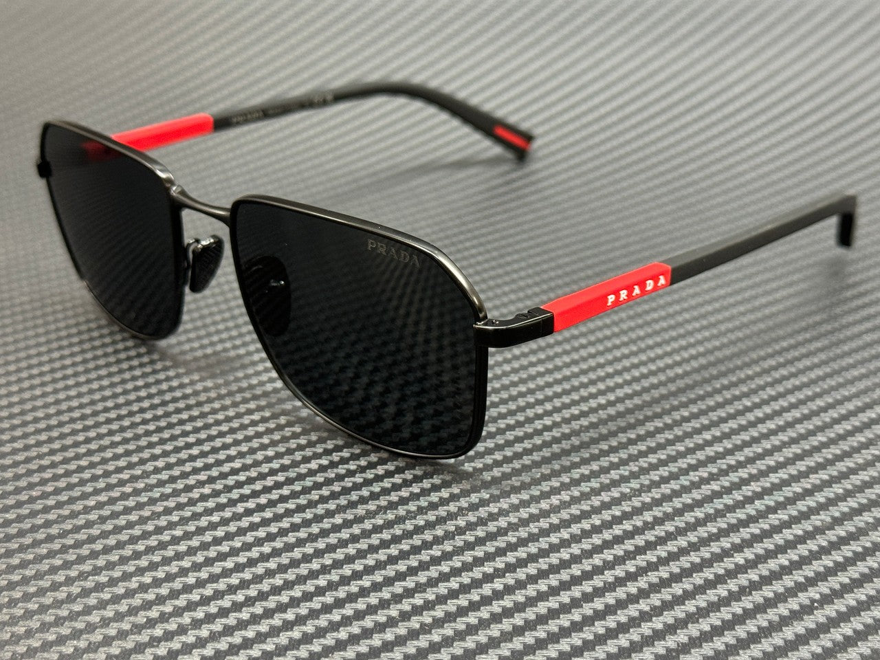 PRADA LINEA ROSSA PS A51S 1BO06F Matte Black Grey Men's 57 mm Sunglasses