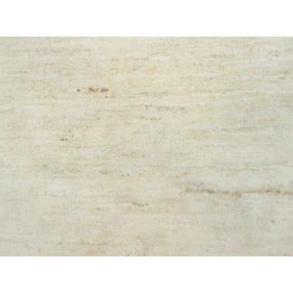 Rug 2'x3' White Denser Weave Wool Soft Touch Hand Knotted Runner Oriental