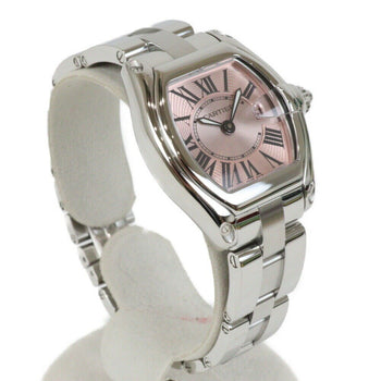 Cartier Mini Roadster W62017V3 Pink Case: 32.3Mm Ladies Used Watch #11421