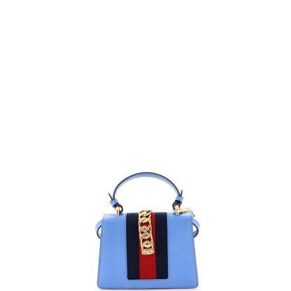 Gucci Sylvie Top Handle Bag Leather Mini