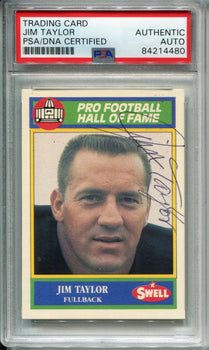 Jim Taylor Autographed 1990 Swell Card #78 (Psa)