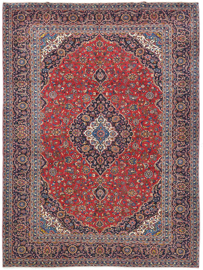 Vintage Wool Oriental Rug Floral Traditional