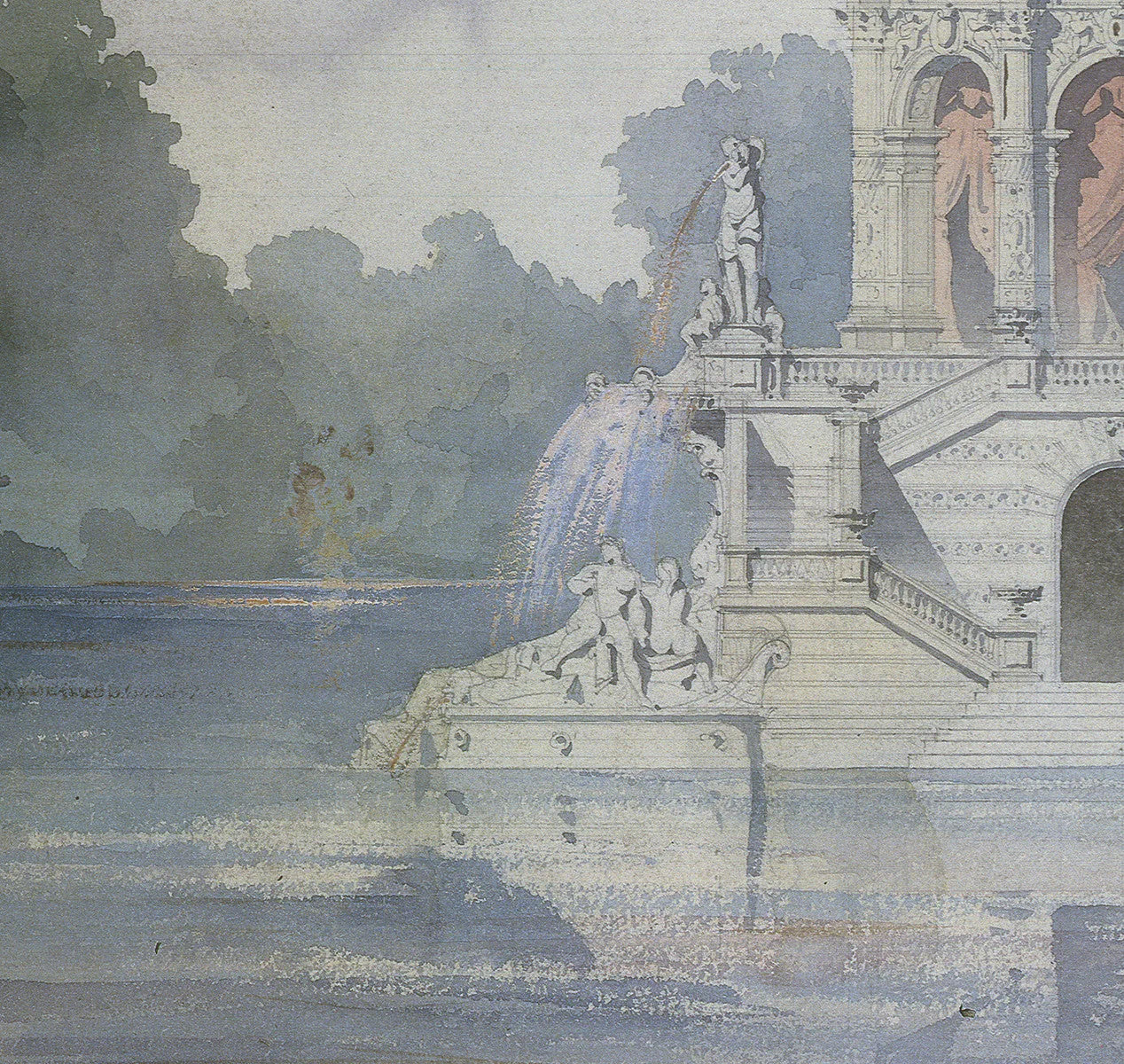 Emmanuel Brune Pavillion D'Agrement Sur Un Etang " Offset Lithogra