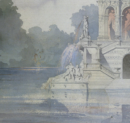 Emmanuel Brune Pavillion D'Agrement Sur Un Etang " Offset Lithogra