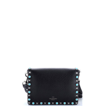 Valentino Garavani Rolling Rockstud Crossbody Bag Leather With Cabochons Small