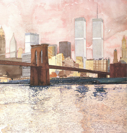 David Lingwood Brooklyn Bridge " Offset Lithograph Contemporary