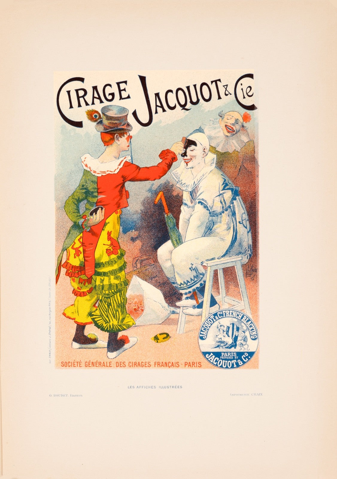 Cirage Jaquot  By Lefevre For Les Affiches Illustrees 1896 Stone Litho