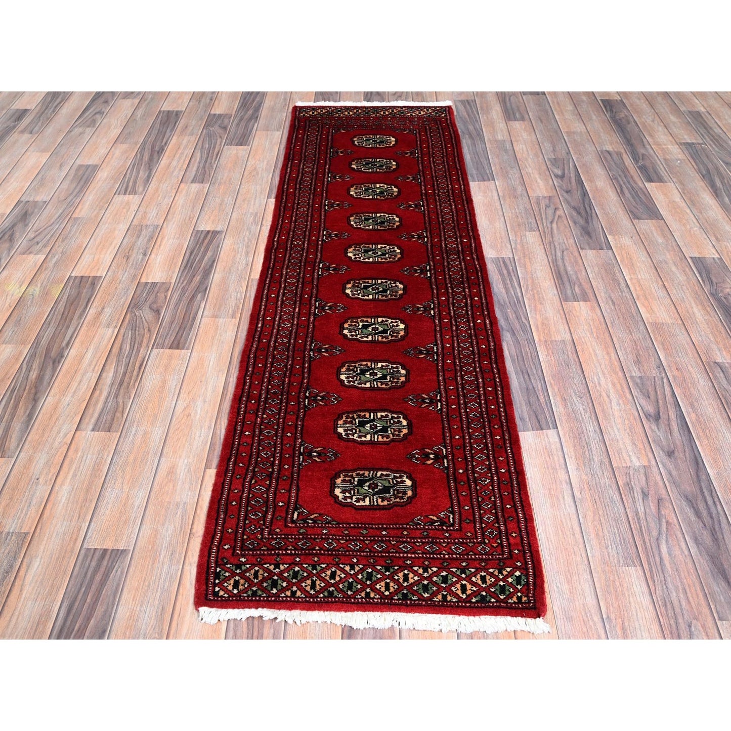 2'X6'2" Lychee Red Princess Bokara Soft Wool Hand Knotted Runner Rug
