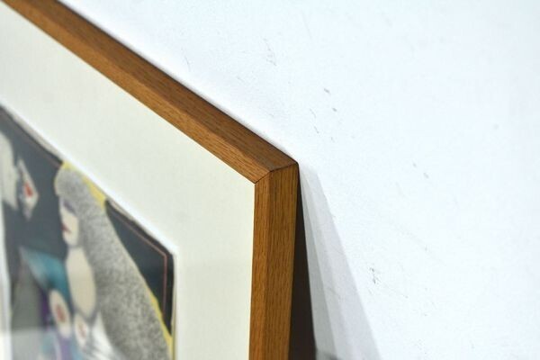 in Richard Lindner Lithograph Print Artwork USA Signed Framed 20.5 x 17.1