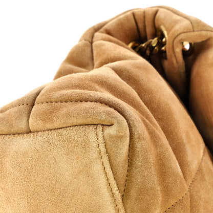Saint Laurent Loulou Puffer Shoulder Bag Quilted Suede Small