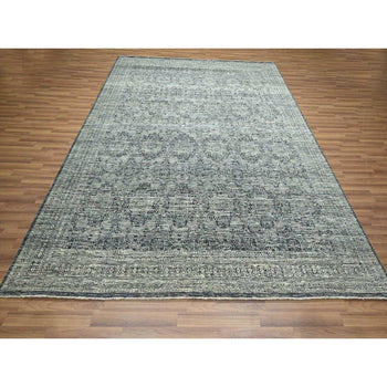 8'X10' Gray Tone On Tone Arts And Crafts Design Hand Knotted All Wool Rug