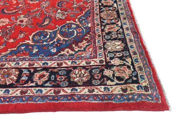 Vintage Handmade Oriental Rug 7X10 Ft Floral