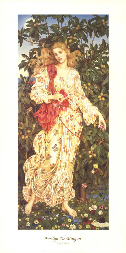 Evelyn De Morgan Flora " Offset Lithograph Romanticism