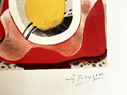Georges Braque Lithograph 1976 Coa Signed Op