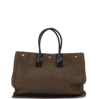Saint Laurent Rive Gauche Shopper Tote Canvas Large