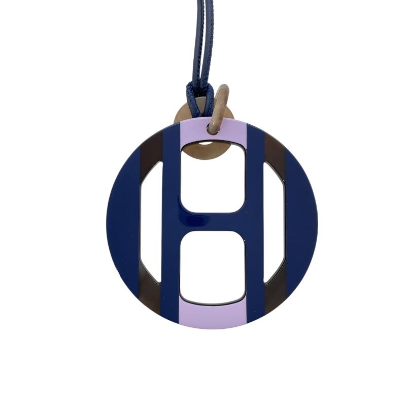 Hermes H Equipe Necklace Lila Sv Clasp Buffalo Horn