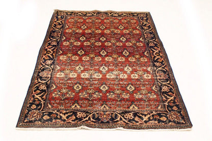 Semi-Antique Handmade Oriental Rug Red Carpet