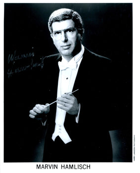 Marvin Hamlisch Autographed Black & White 8X10