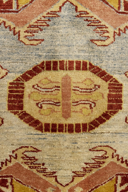 Antique-Washed Ziegler Rug Rusty Red Pakistani Handmade Wool Carpet 8'3X11'5 ft