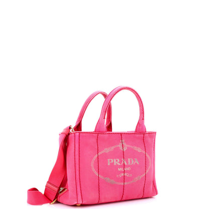 Prada Canapa Tote Canvas Mini