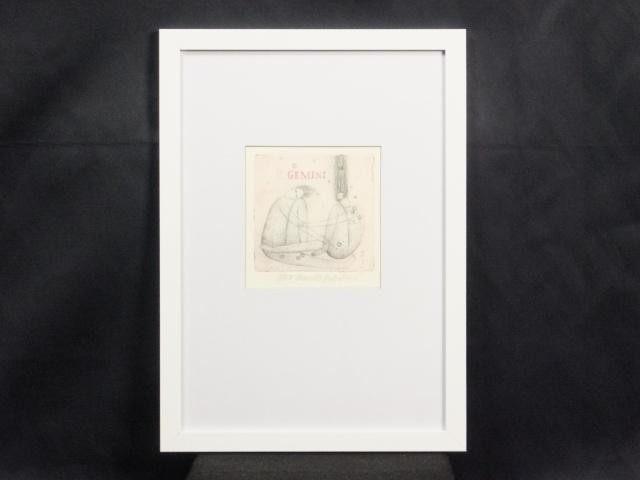 Veronika Paleckova "Gemini" Signed Color Etching Limited 50 Framed Czech Art