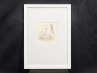 Veronika Paleckova "Gemini" Signed Color Etching Limited 50 Framed Czech Art