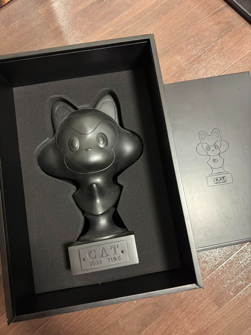 Tide (Tatsuhiro Ide) Statue Cat Limited Edition 50 Bronze Sculpture Black Coa